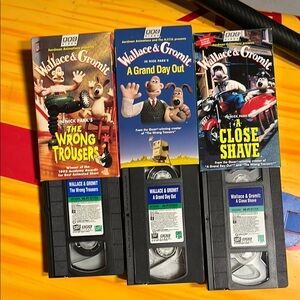 Wallace & Gromit VHS Collection Three Close Shave A Grand Day Out Wrong Trousers